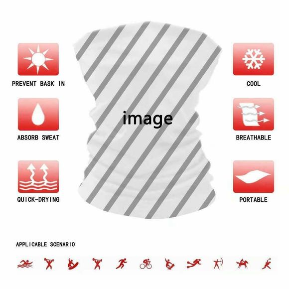 Thin Blue Line Flag Gaiter Scarf Face Mask - Picture 8 of 8